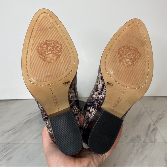New! Vince Camuto Nestel Snake Print Leather Boot 7M - Picture 10 of 11